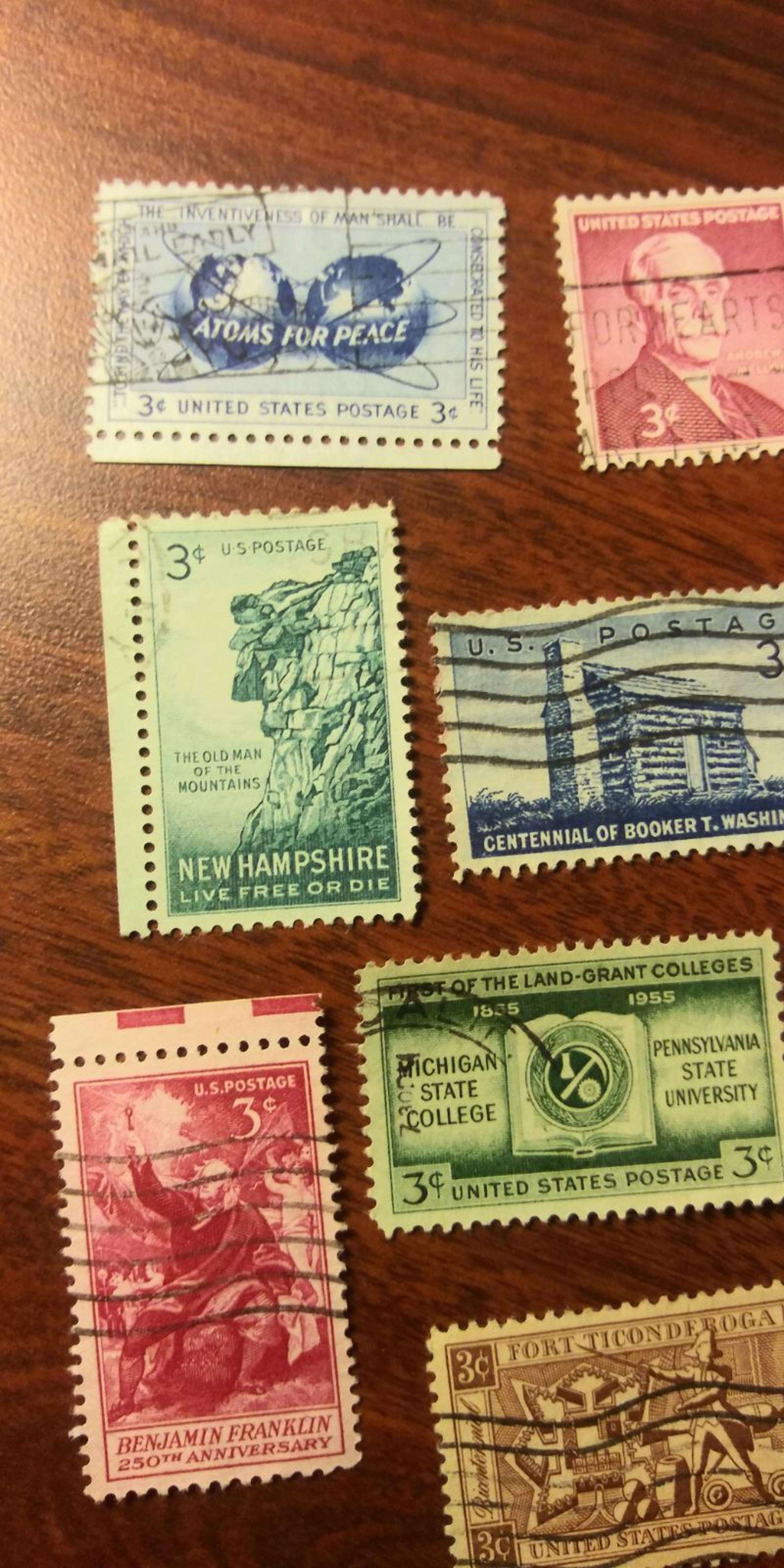1955-56 us commertive stamps.(11) total.
