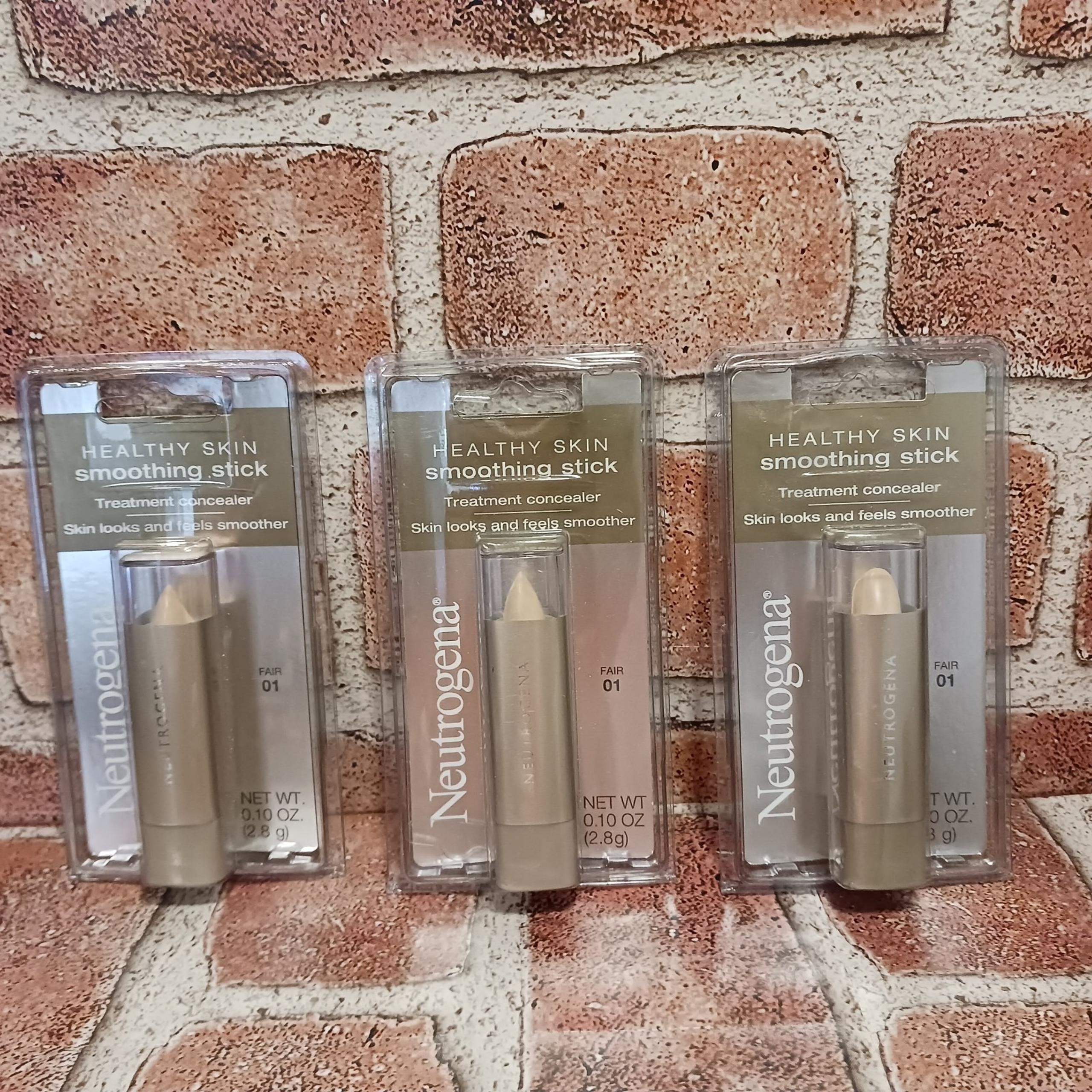 3 NEUTROGENA HEALTHY SKIN SMOOTHING STICK TREATMENT CONCEALER FAIR 01 0.10 OZ