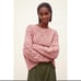 ZARA | Women’s S Small Pink Chunky Cable Knit Pom Pom Sweater Pullover