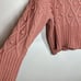 ZARA | Women’s S Small Pink Chunky Cable Knit Pom Pom Sweater Pullover
