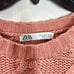 ZARA | Women’s S Small Pink Chunky Cable Knit Pom Pom Sweater Pullover