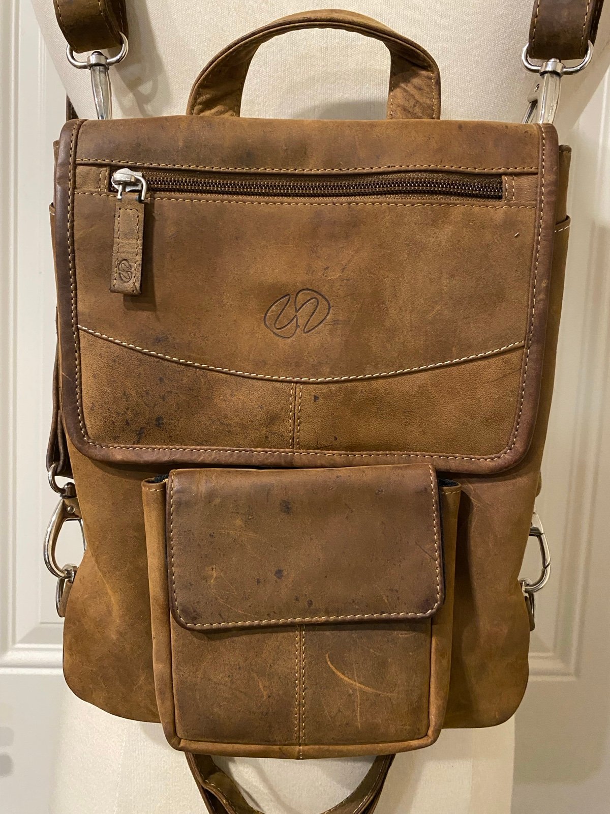 Mac Case Premium Leather iPad Flight Jacket Crossbody Backpack Bag