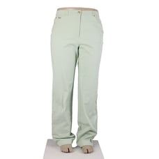 St John Sport Sz 16 x 35 Mint Green Pockets Straight Leg Cotton Lycra Jeans