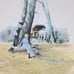 Vera Kirk AMISH BATIK THE COURTING TREE  Watercolor Print #101/500