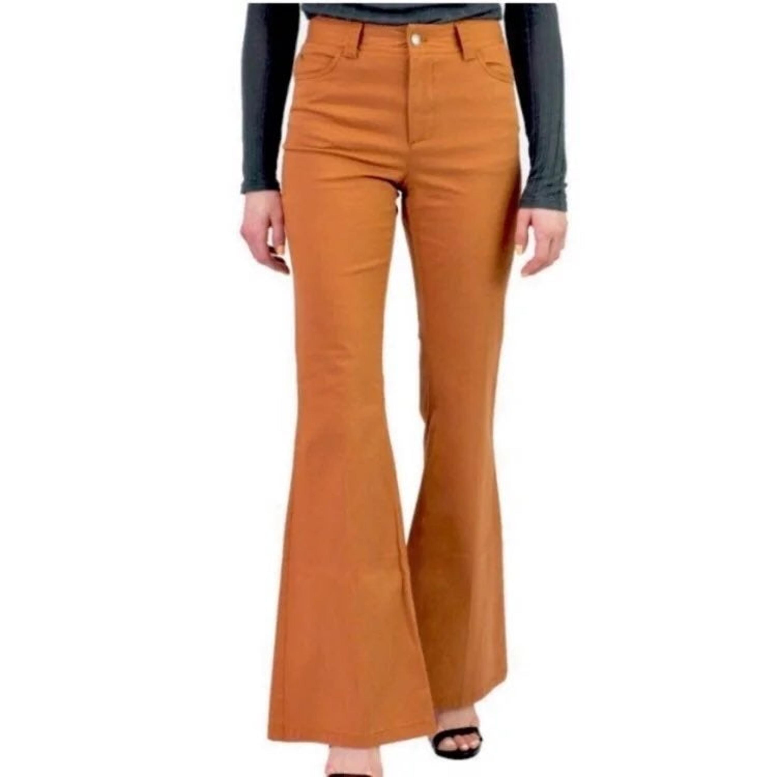 Alice + Olivia Burnt Orange Flare Jeans