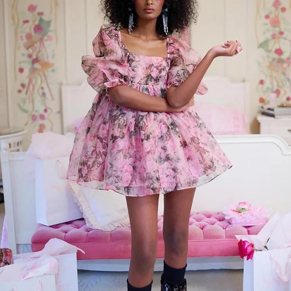 **RARE/HTF/SOLD OUT** Selkie The Queen Bee Silk Gauze Puff Dress - Size 4X