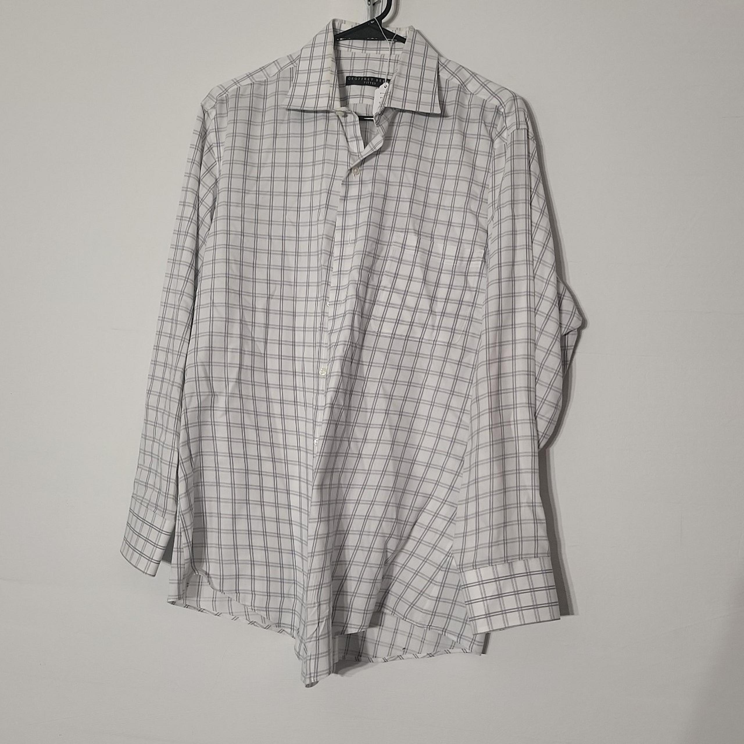 1727 Geoffrey Beene Fitted Size L 16 32-33 Men Shirt