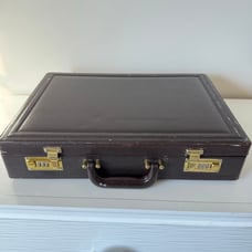 Vintage HiT Business Mates Maroon Burgundy Attache Case w/ Combination Locks
