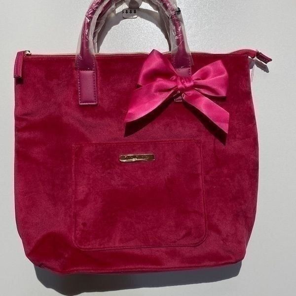 Juicy Couture Women's Bow Shoulder Bag Convertible To Backpack In Raspberry NWT