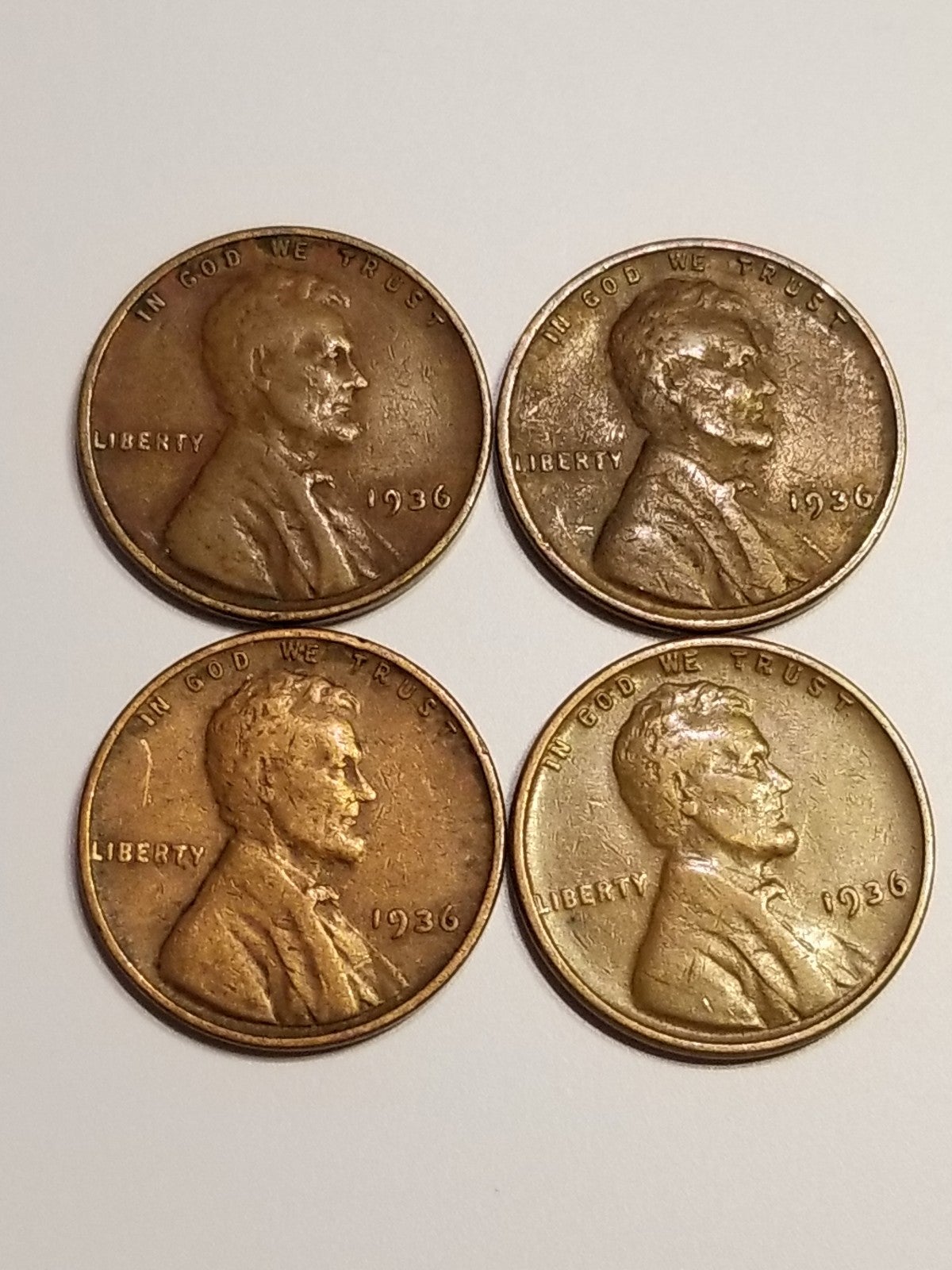 4 - count 1936-P Wheat cent's