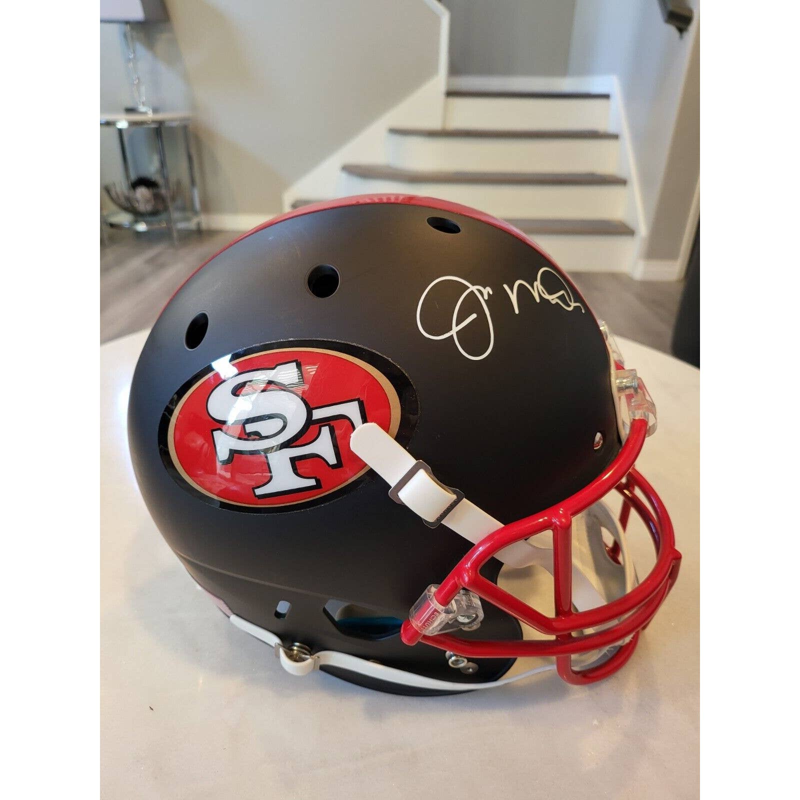 Joe Montana Autographed/Signed Full Size Helmet JSA San Francisco 49ers HOF