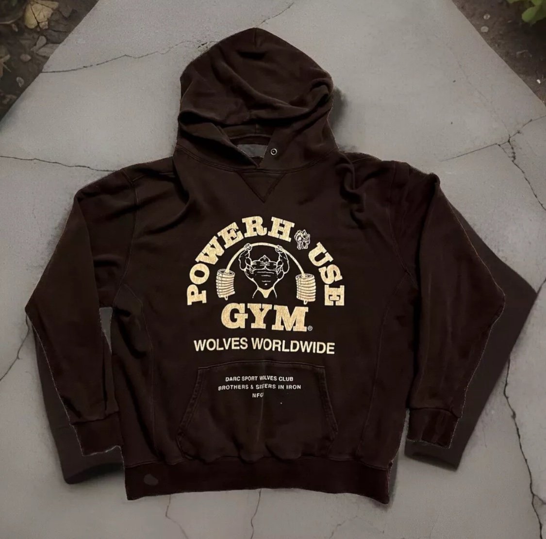 2021 Darc Sport Powerhouse of The Wolves White Hoodie Large