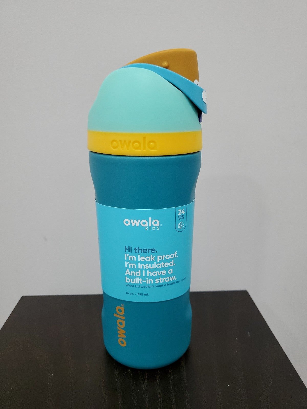 Owala FreeSip Stainless Steel Water Bottle / 16oz / Color: Splishy Splashy