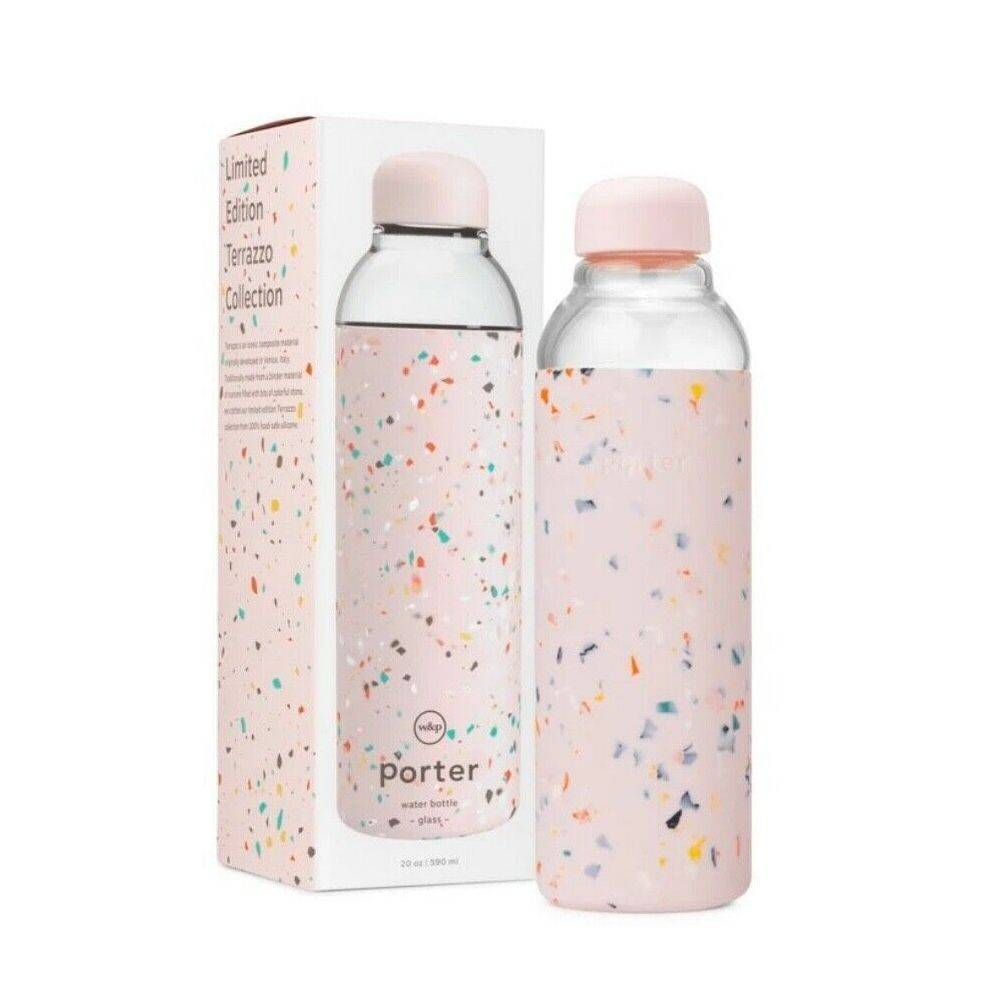 WP Porter Terrazzo Pink Water Bottle NIB