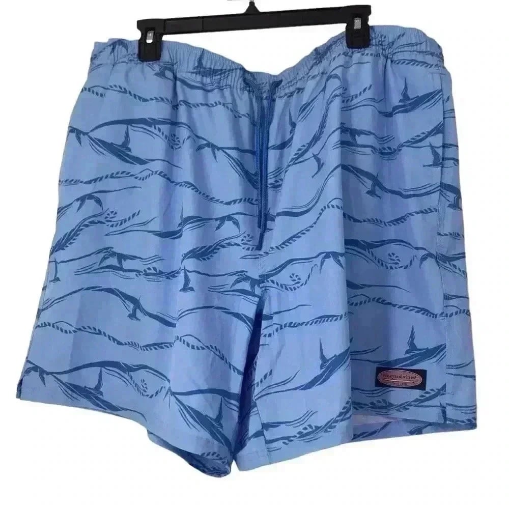 VINEYARD VINES SWIM TRUNKS MENS XXL 7'' PRINTED CHAPPY ROPES OCEAN BREEZE