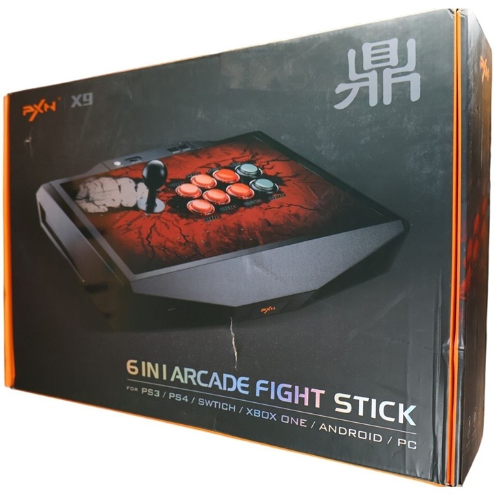 PXN 6-In-1 Arcade Fight Stick For PS4/PS3/Switch/Xbox One/Android/PC