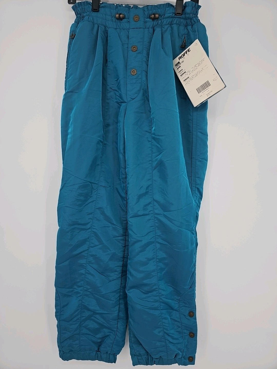 Vintage ROFFE Women's Ski Pants Aqua Sz 10 NWT 80s Retail 180