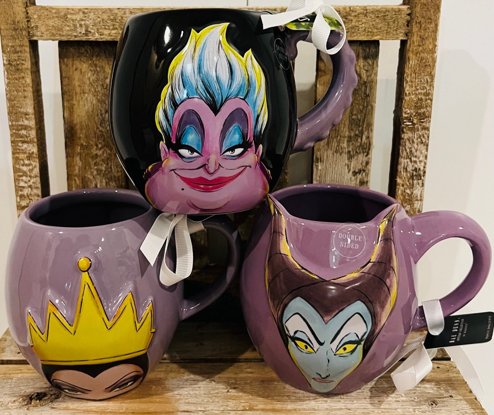 Rae Dunn Villains Mugs: Maleficent, Ursula, Evil Queen
