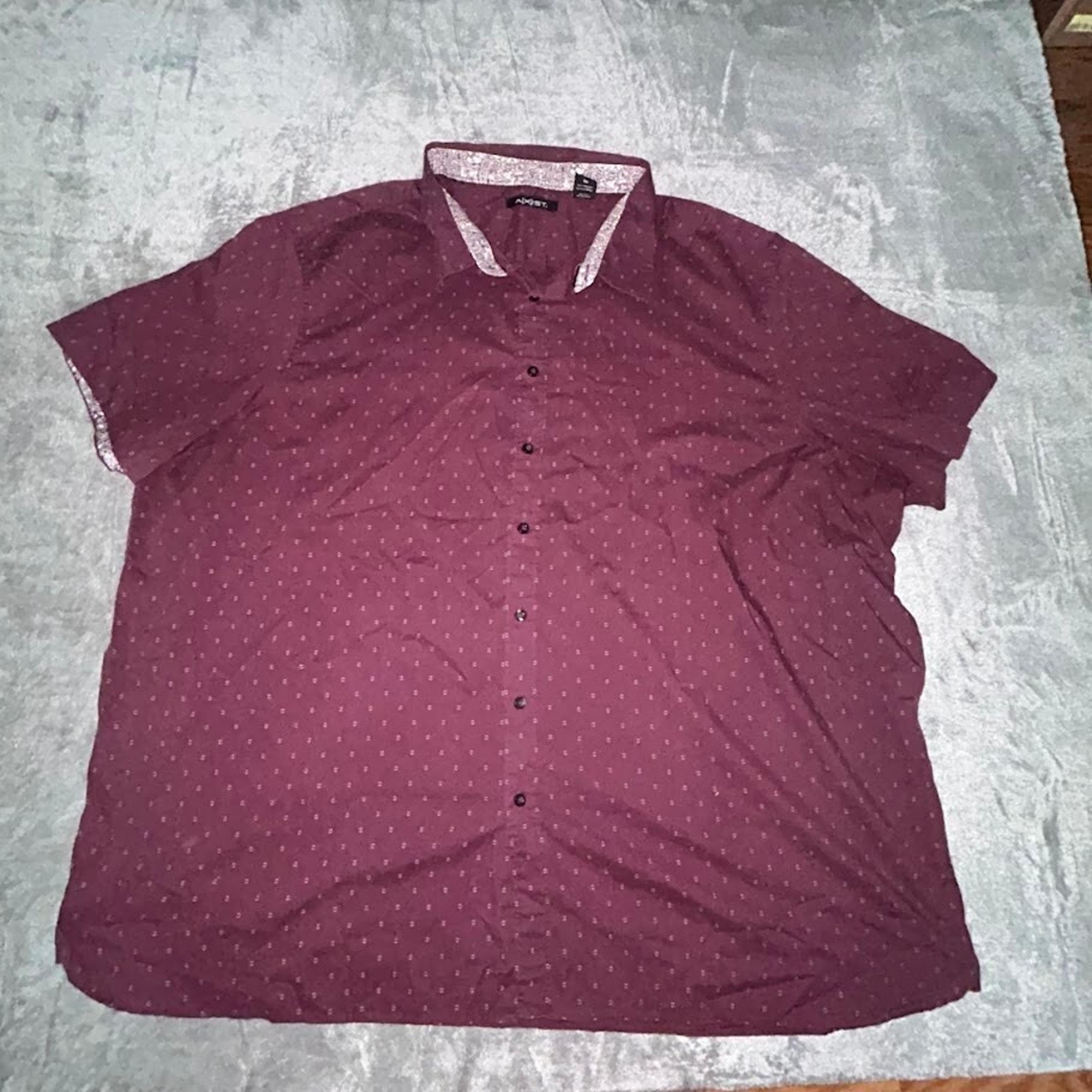 Men's Axist Button Up 4X Big & Tall Burgundy