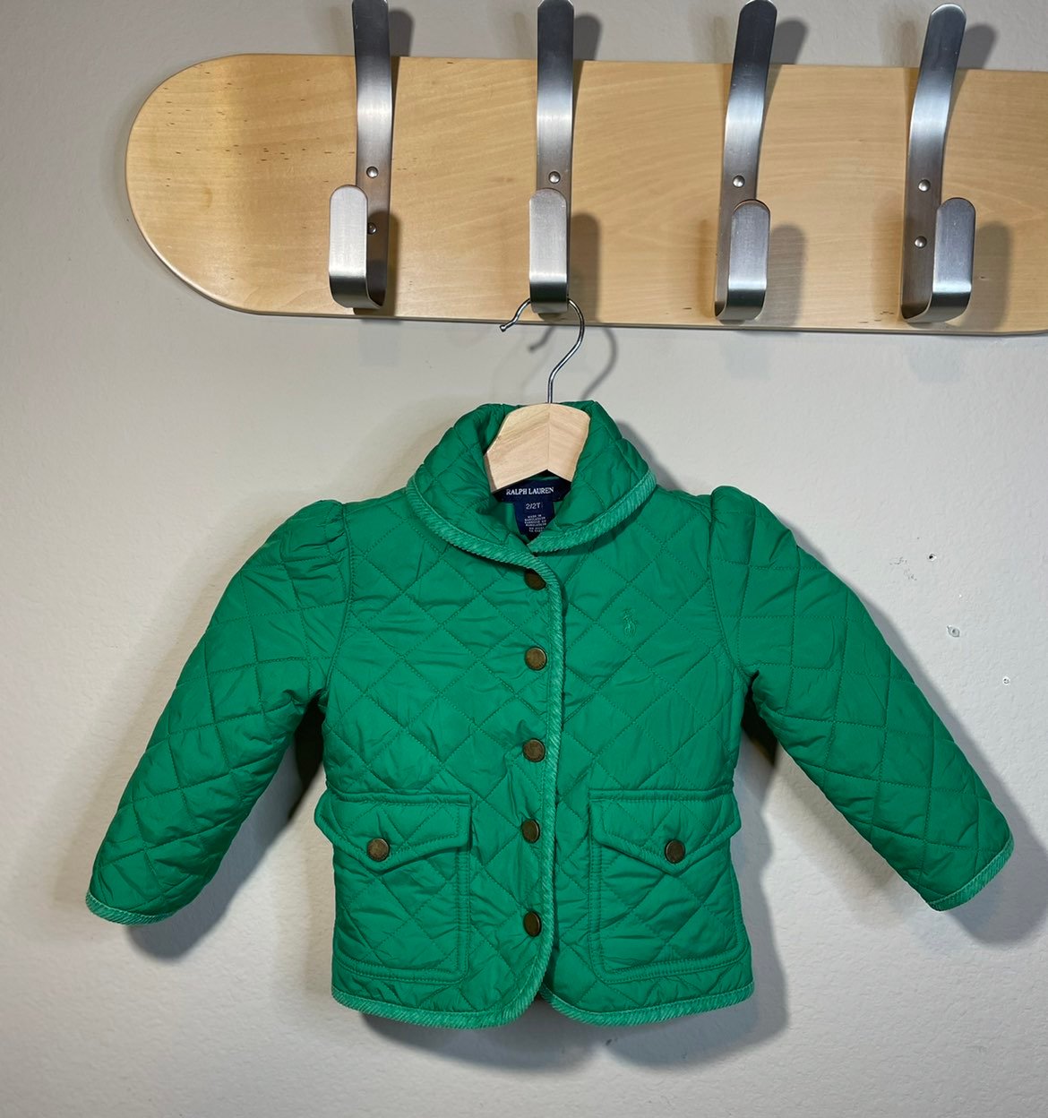 Ralph Lauren 2T Green Puffer Jacket