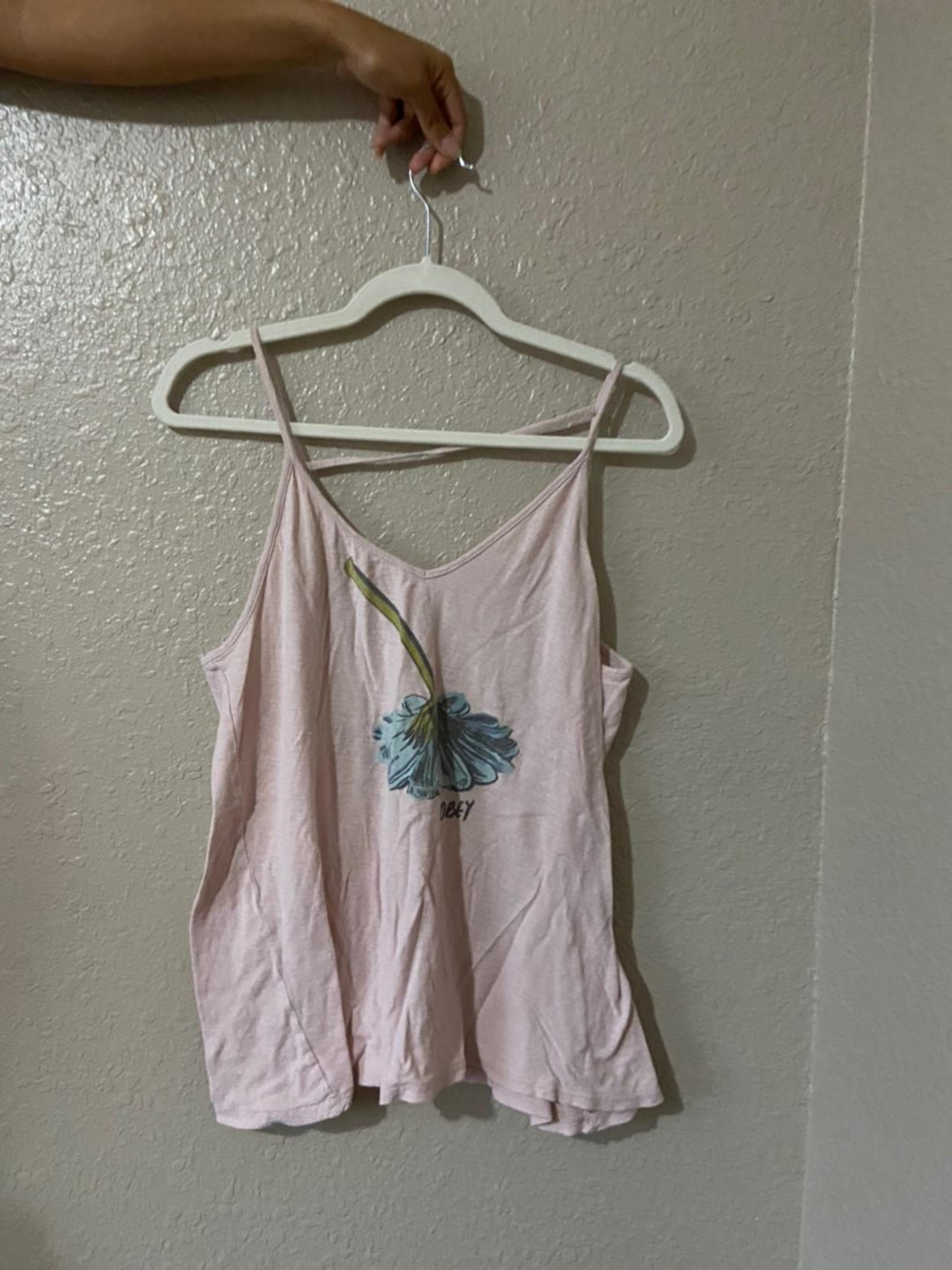 revolve pink flower graphic tank top