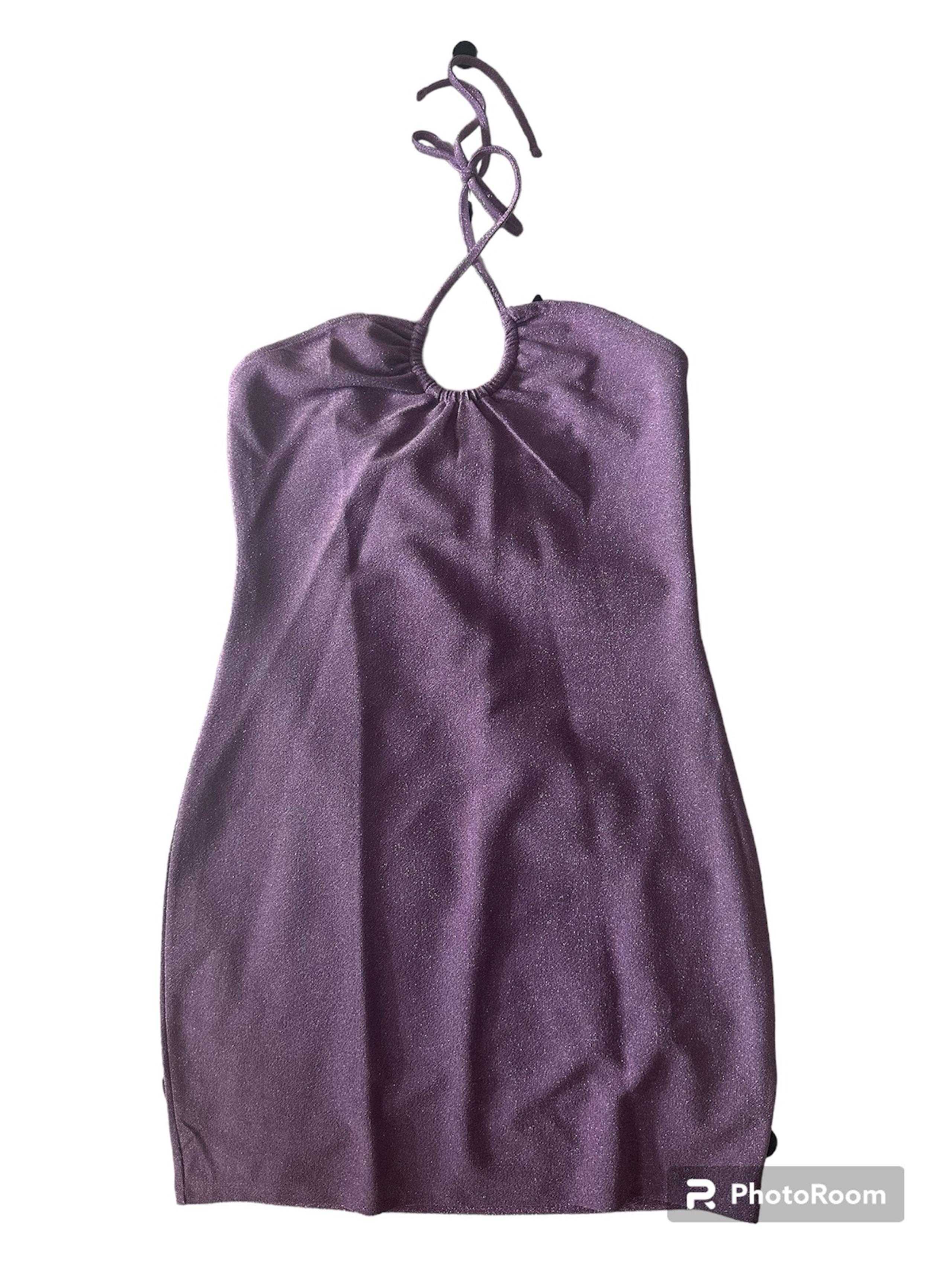 purple sparkly dress