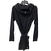 Hard Tail Forever Tie Waist Hooded Cardigan Women Small Long Sleeve Black Fleece