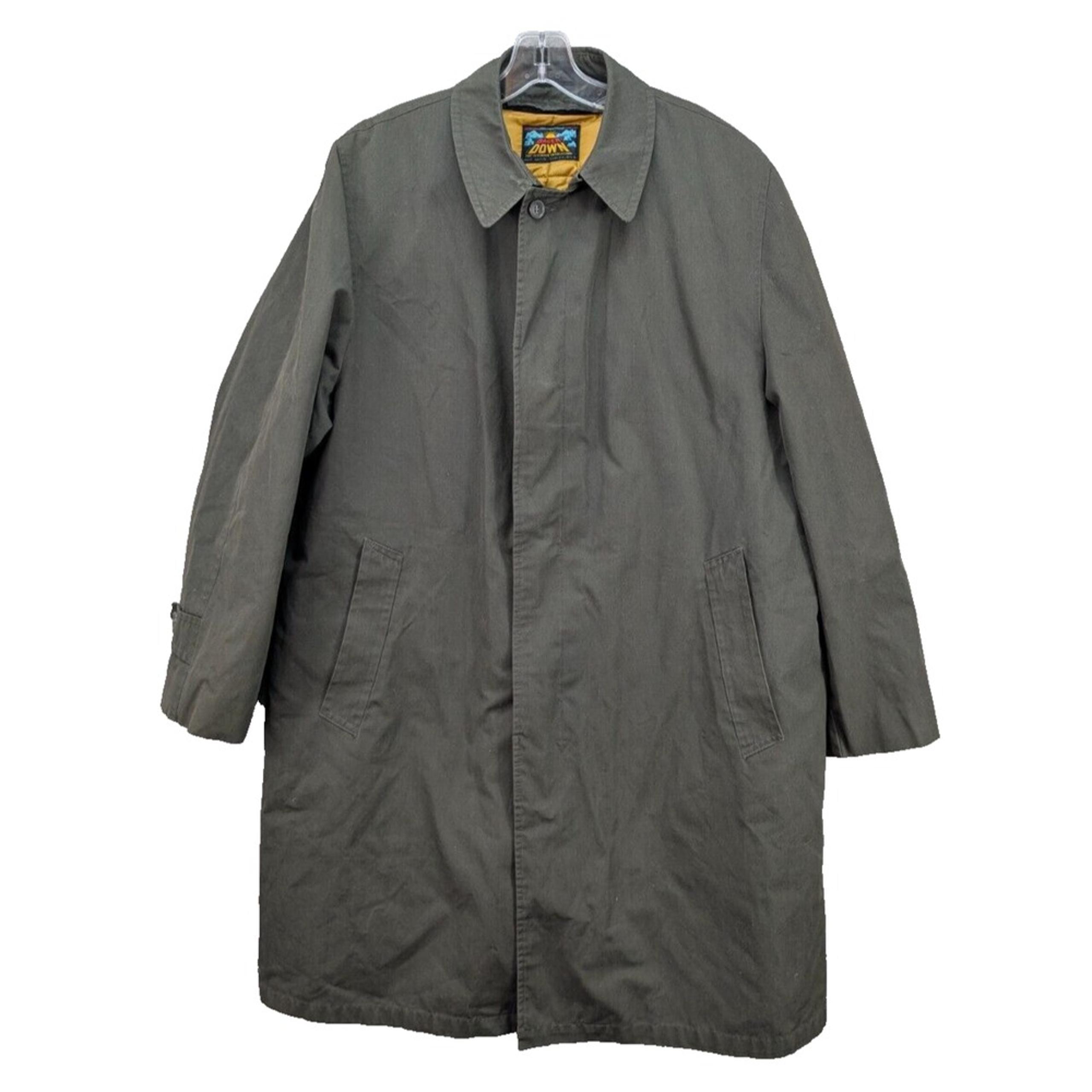 Vintage Eddie Bauer Down Ultra Warm Blizzard Proof Trench Coat Gray Size 42 USA