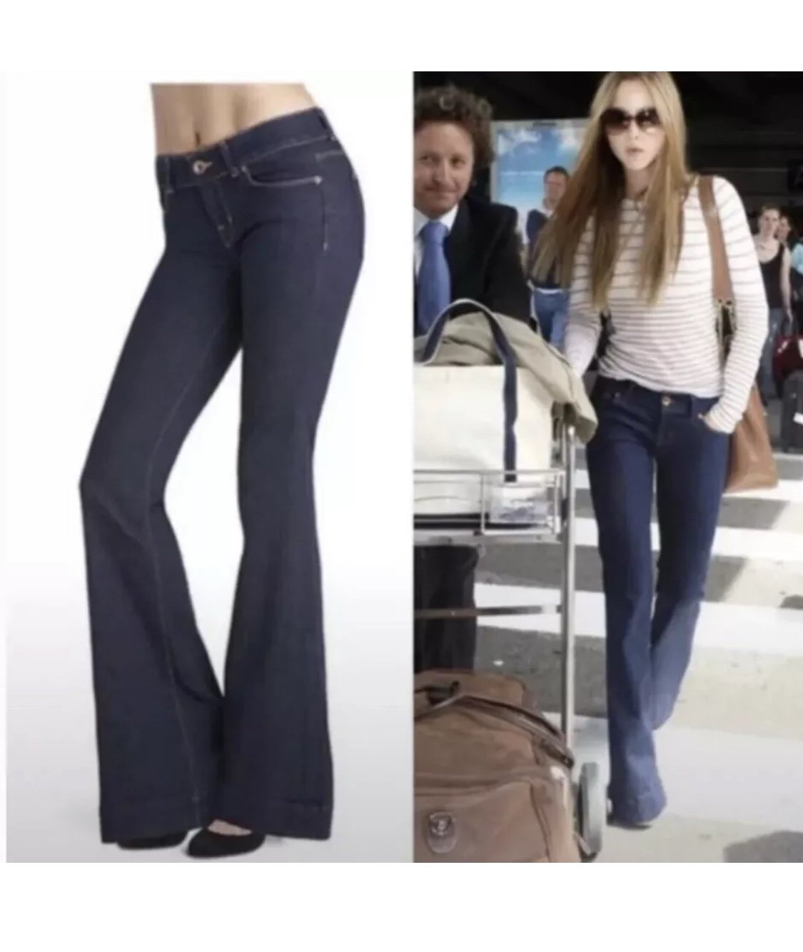J Brand Love Story flare jeans Women 31x32.5 blue Dark Wash 70’s Western retro