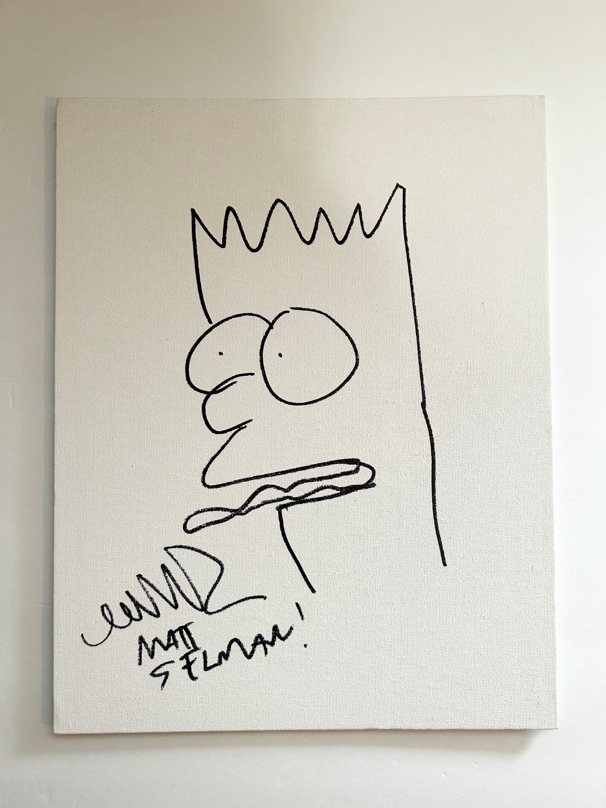 Matt Selman The Simpsons Writer Showrunner Bart Simpson 11x14 Sketch with Proof
