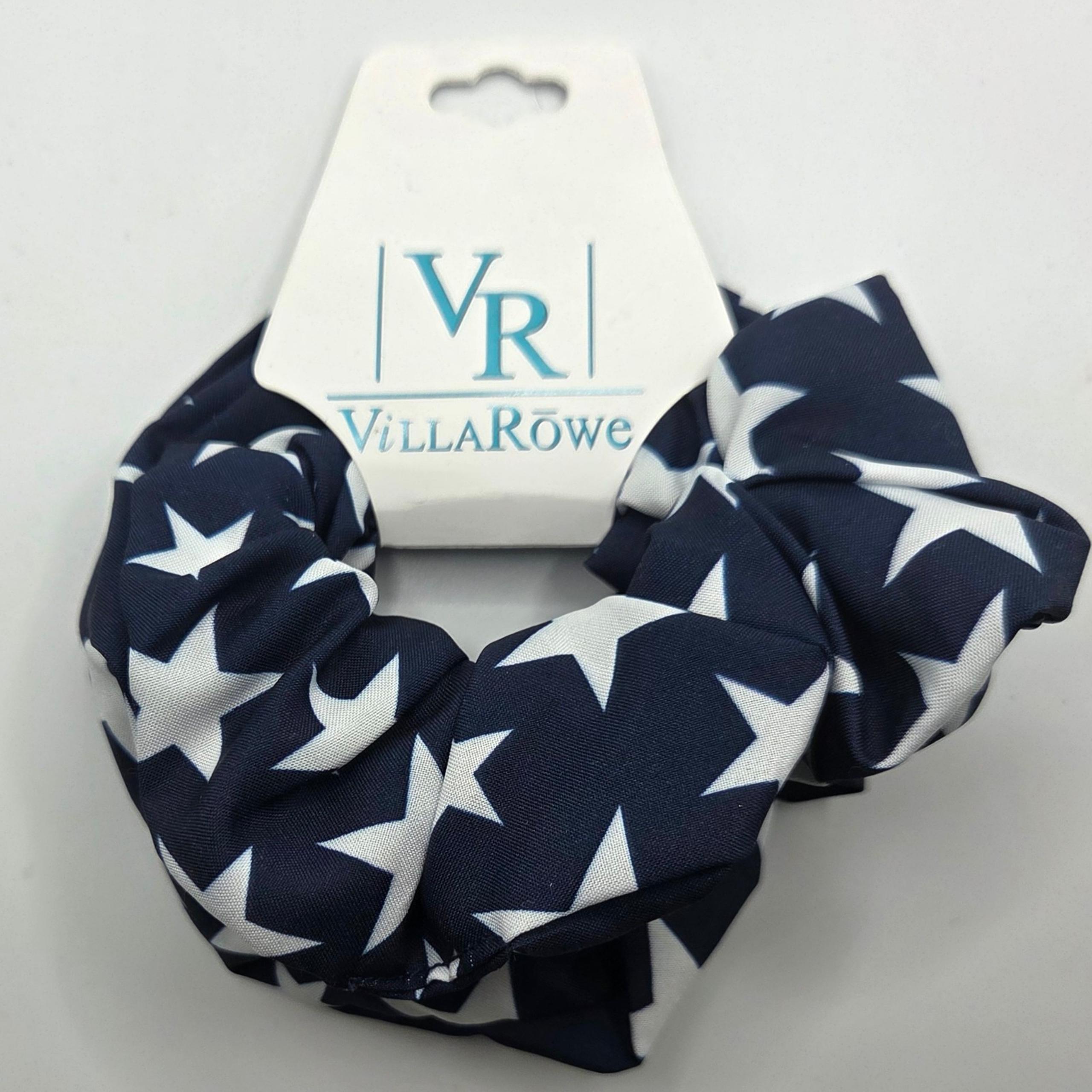 Brand NEW 2pc Set Scrunchies Blue Stars Patriotic USA Americana Hair Accessories