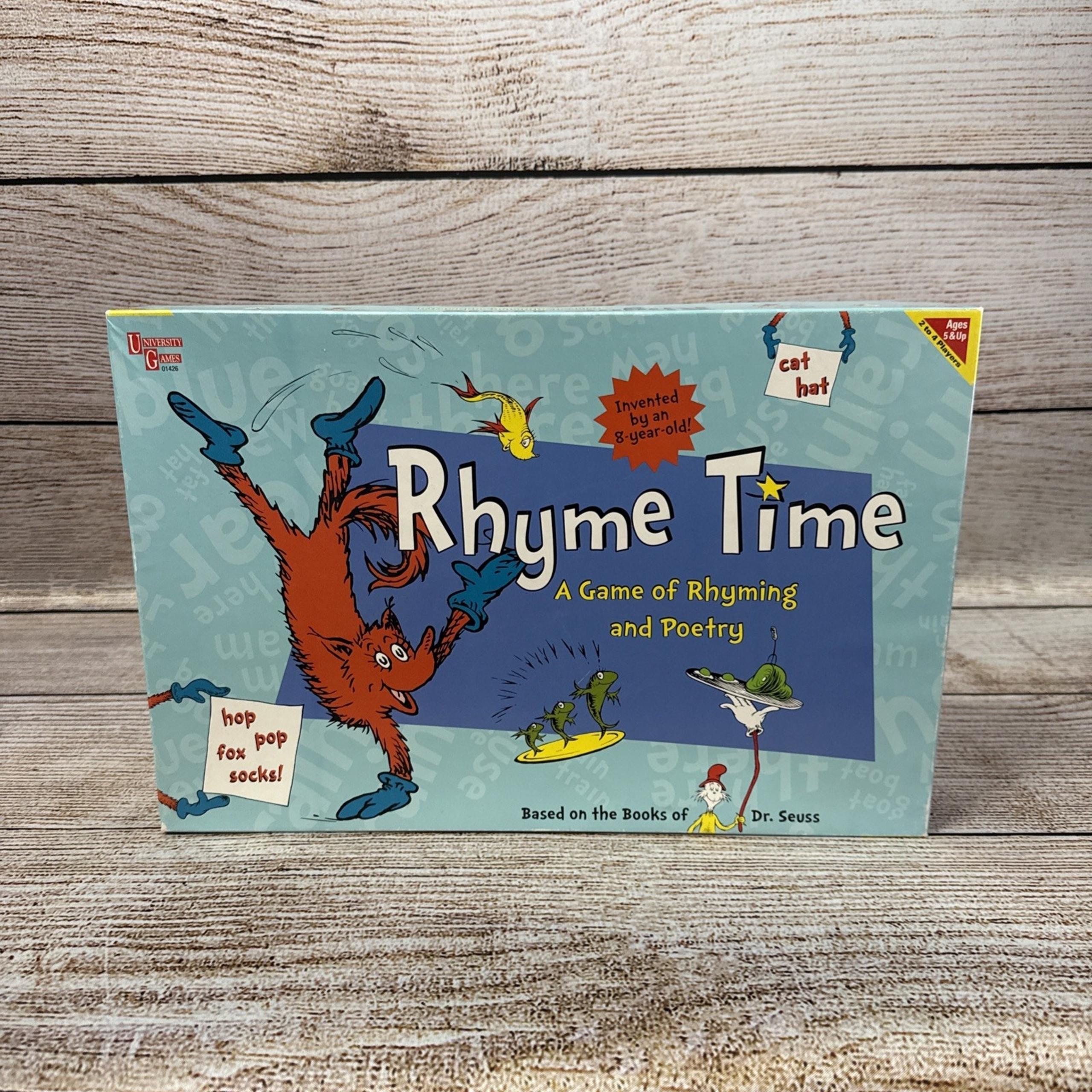 Dr. Suess Rhyme Time Board Game University Games Cat Hat.