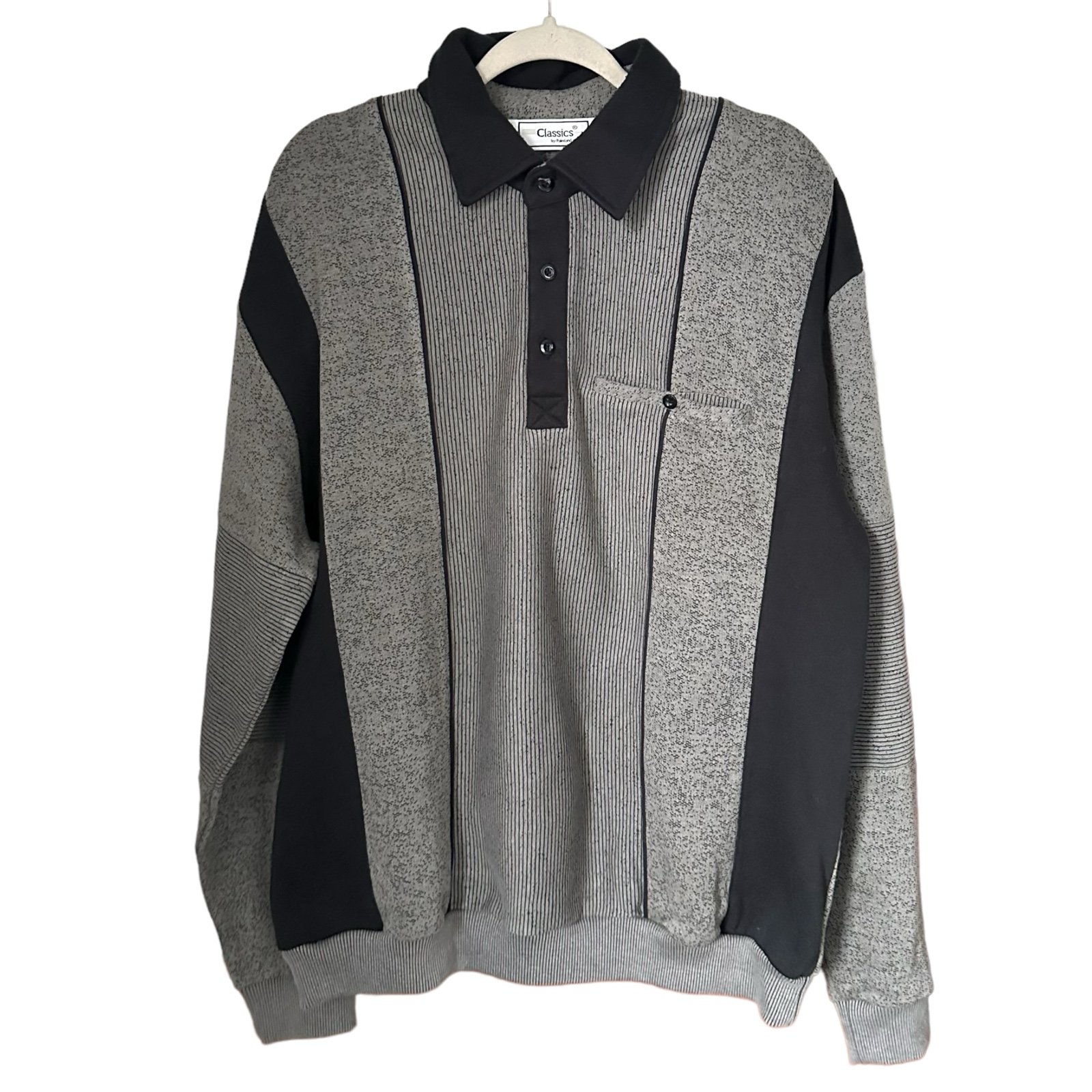 VTG Classics By Palmland Men's Sz XL Collared Sweater Striped Pullover Retro 90s