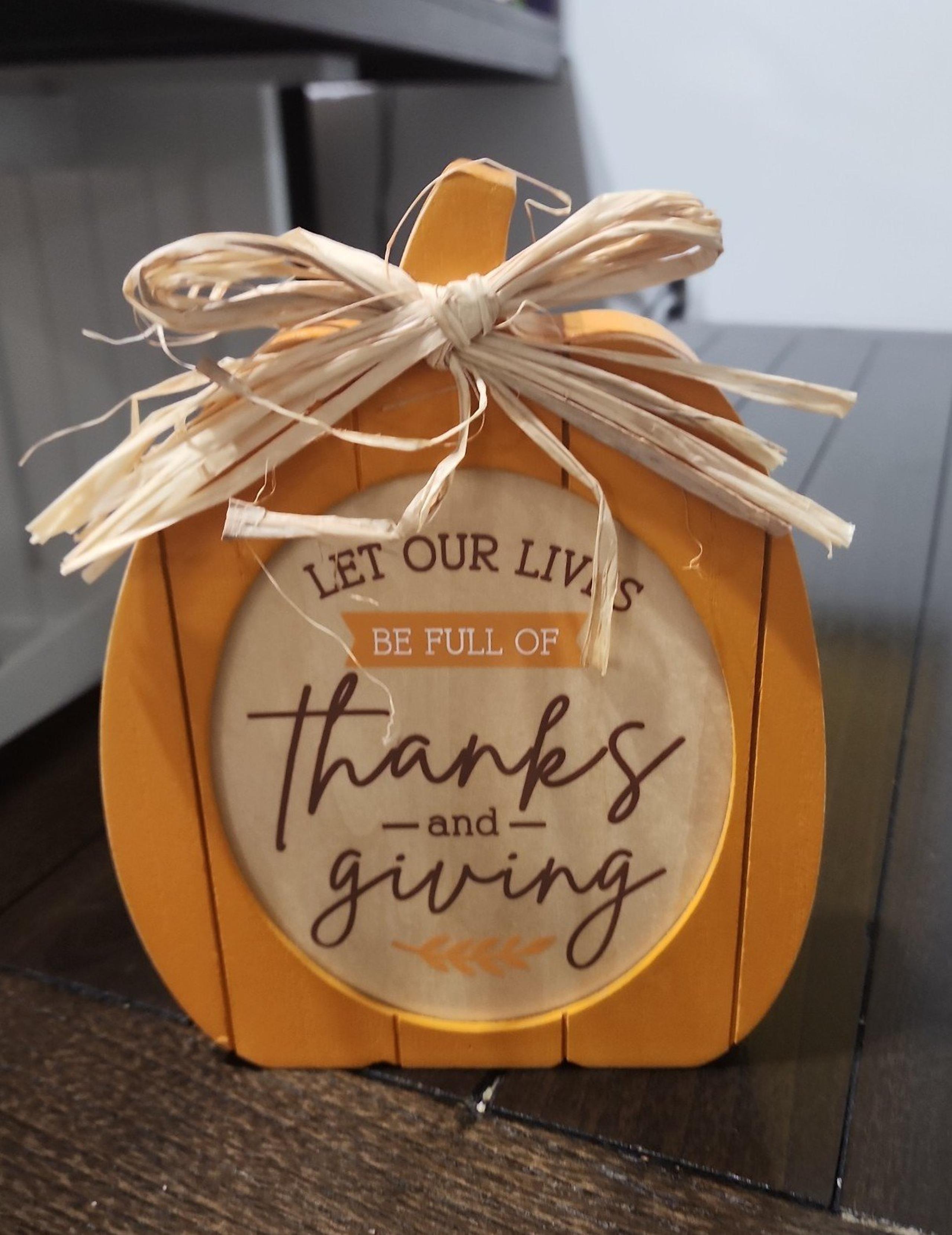 Fall / thanks giving tabletop pumking decor - Marshalls