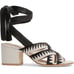 PLV Pour La Victoire Anisa Leather Ankle Wrap Heel Sandals Size 6