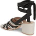 PLV Pour La Victoire Anisa Leather Ankle Wrap Heel Sandals Size 6