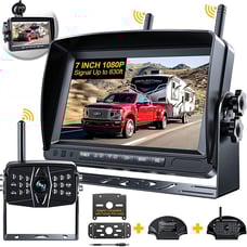 RV Backup Camera Wireless HD 1080P with 7 Inch DVR Monitor For Vehicles