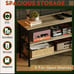 63 Industrial Console Table with Metal Frame-NEW-FREE SHIPPING