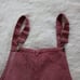 Corduroy Duall Pockets Overall Romper Size Medium