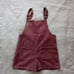 Corduroy Duall Pockets Overall Romper Size Medium