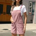 Corduroy Duall Pockets Overall Romper Size Medium