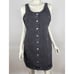 Levis Button Front Denim Mini Dress Women L NWT Cotton Sleeveless Pockets