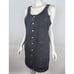 Levis Button Front Denim Mini Dress Women L NWT Cotton Sleeveless Pockets
