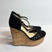 Jessica Simpson Marshela Black Brown Wedge Women Heels 8.5 Brand New With Box