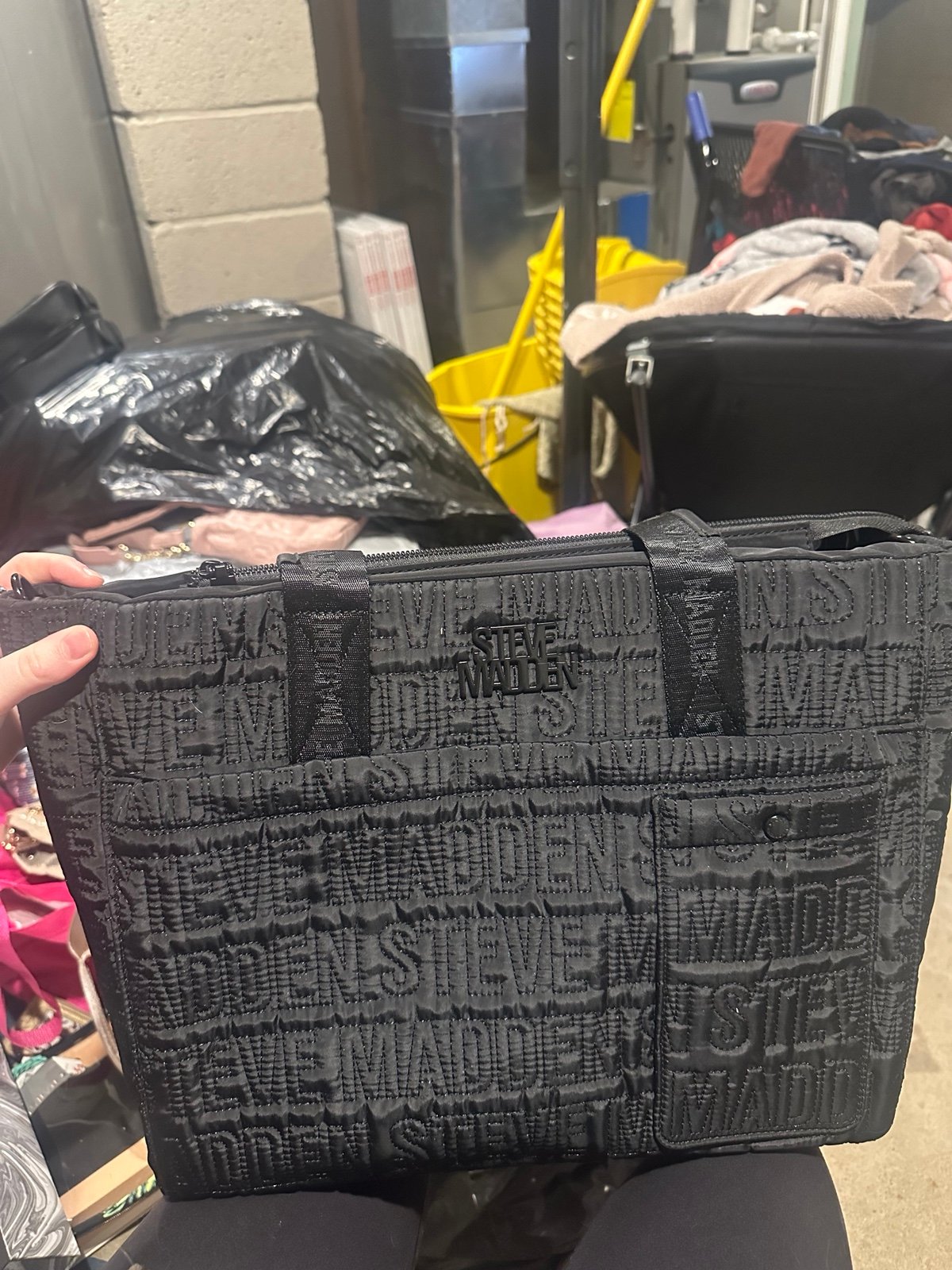 Steve Madden Black Tote Bag