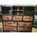 Bedroom Wide Dresser TV Stand for 50 TV with Power Outlet, Brown