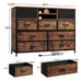 Bedroom Wide Dresser TV Stand for 50 TV with Power Outlet, Brown