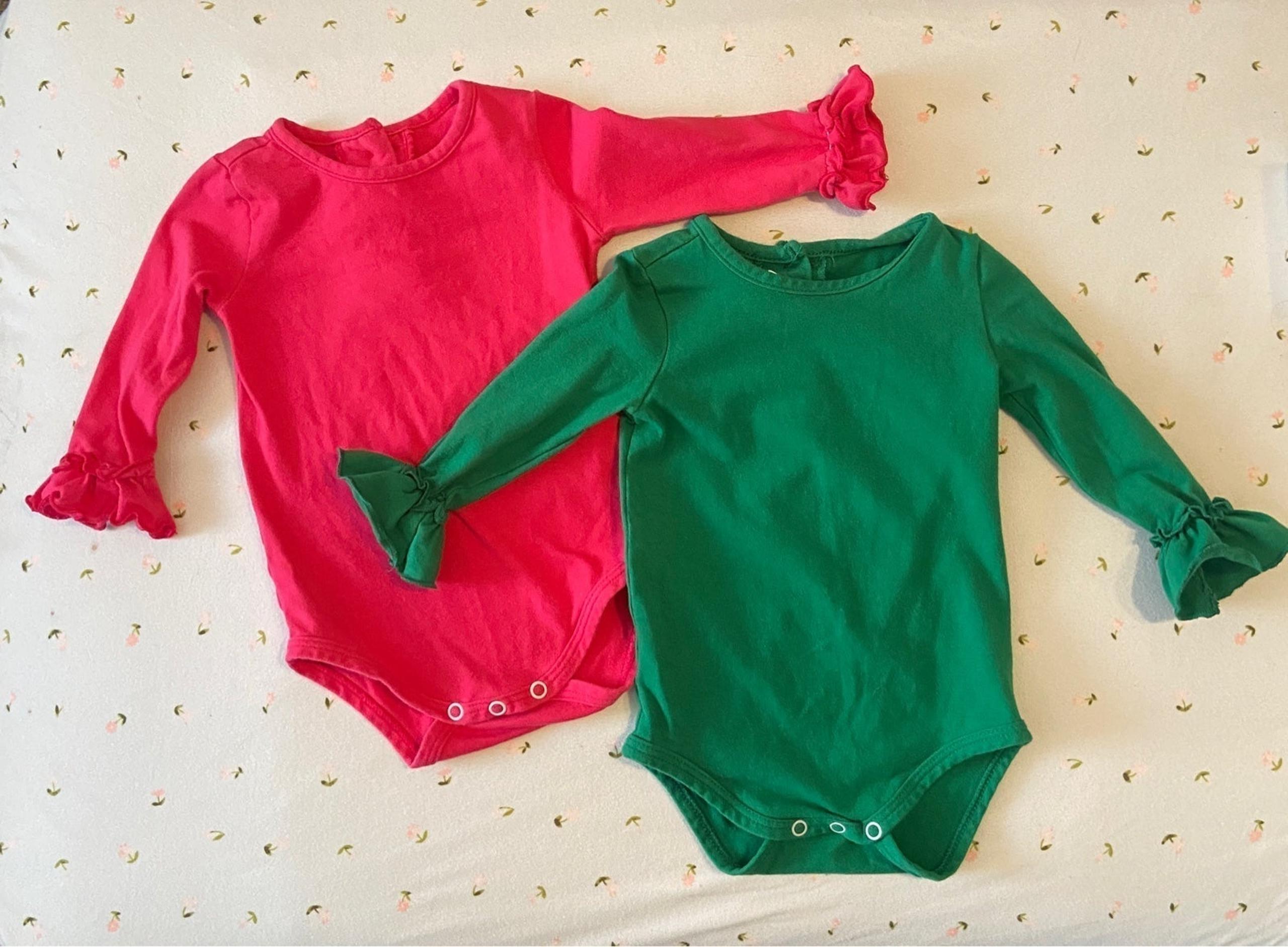 RicRac and Ruffles 2 layering shirts/onesies size 3-6 months EUC
