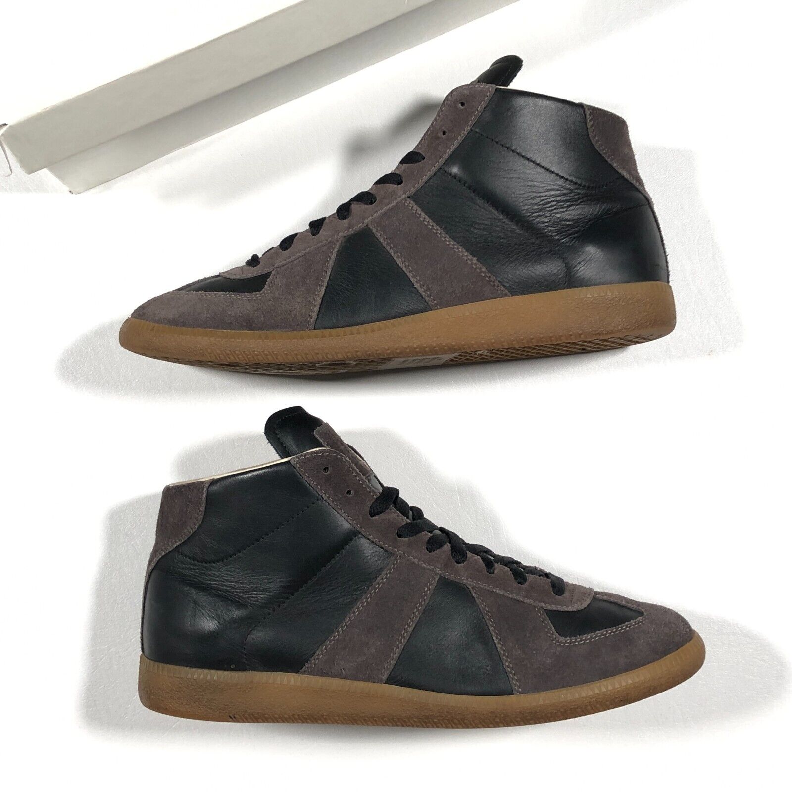 Maison Margiela Replica High Top Sneakers Shoes Black Brown Size 43 US 10