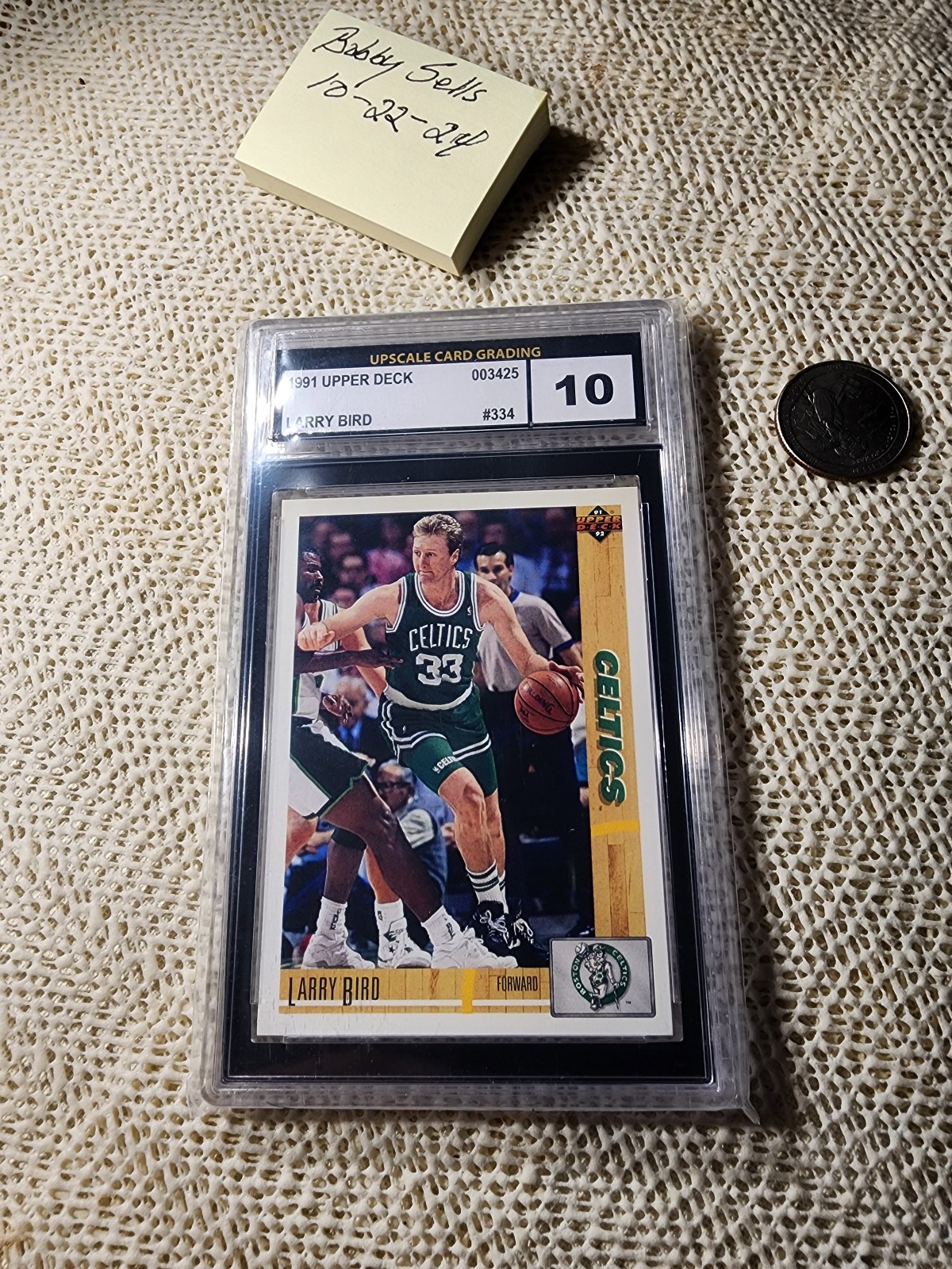1991-92 Upper Deck Larry Bird HOF Basketball #344 UCG 10 GEM MINT